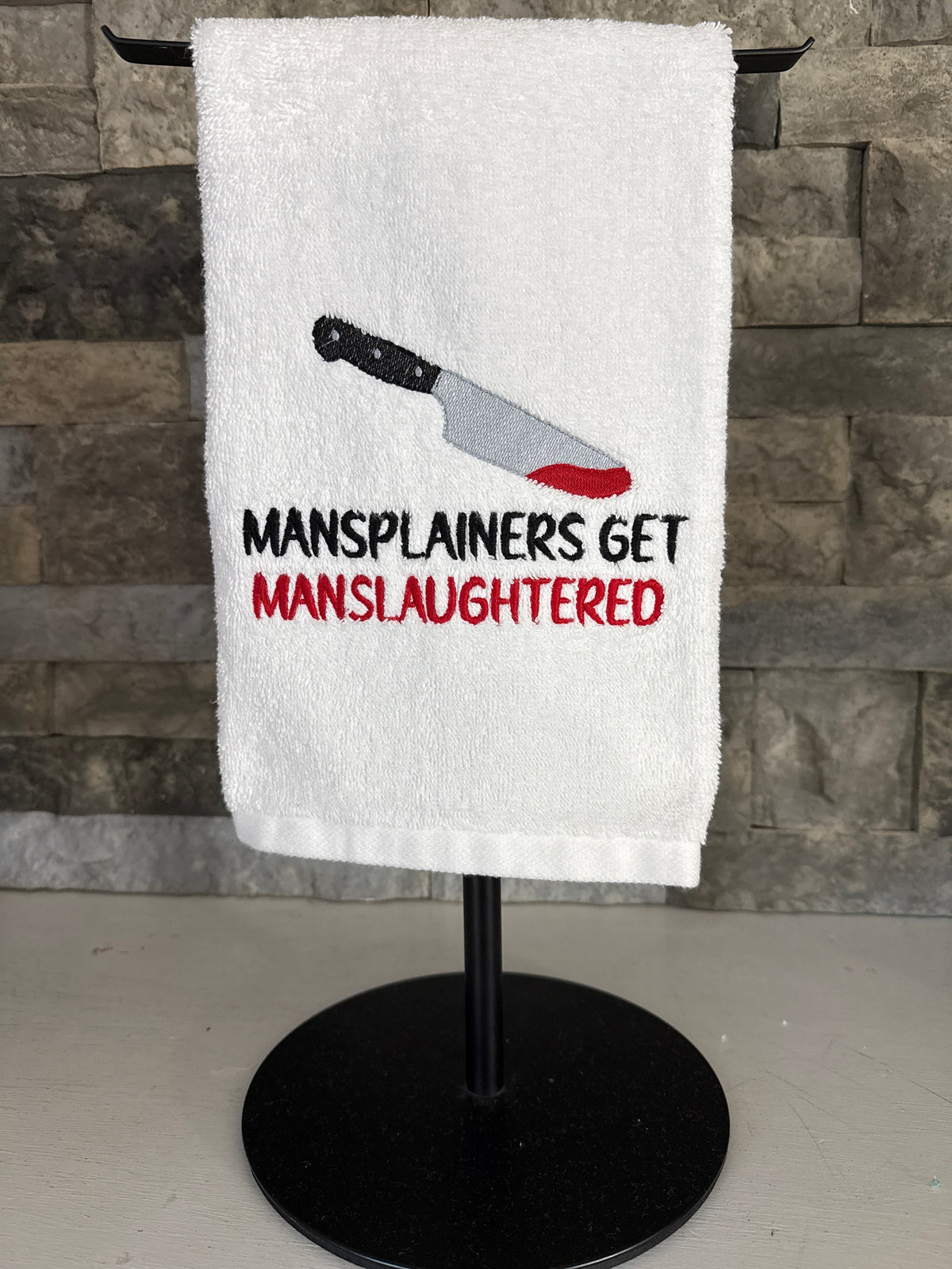 Mansplainers Embroidered Towel
