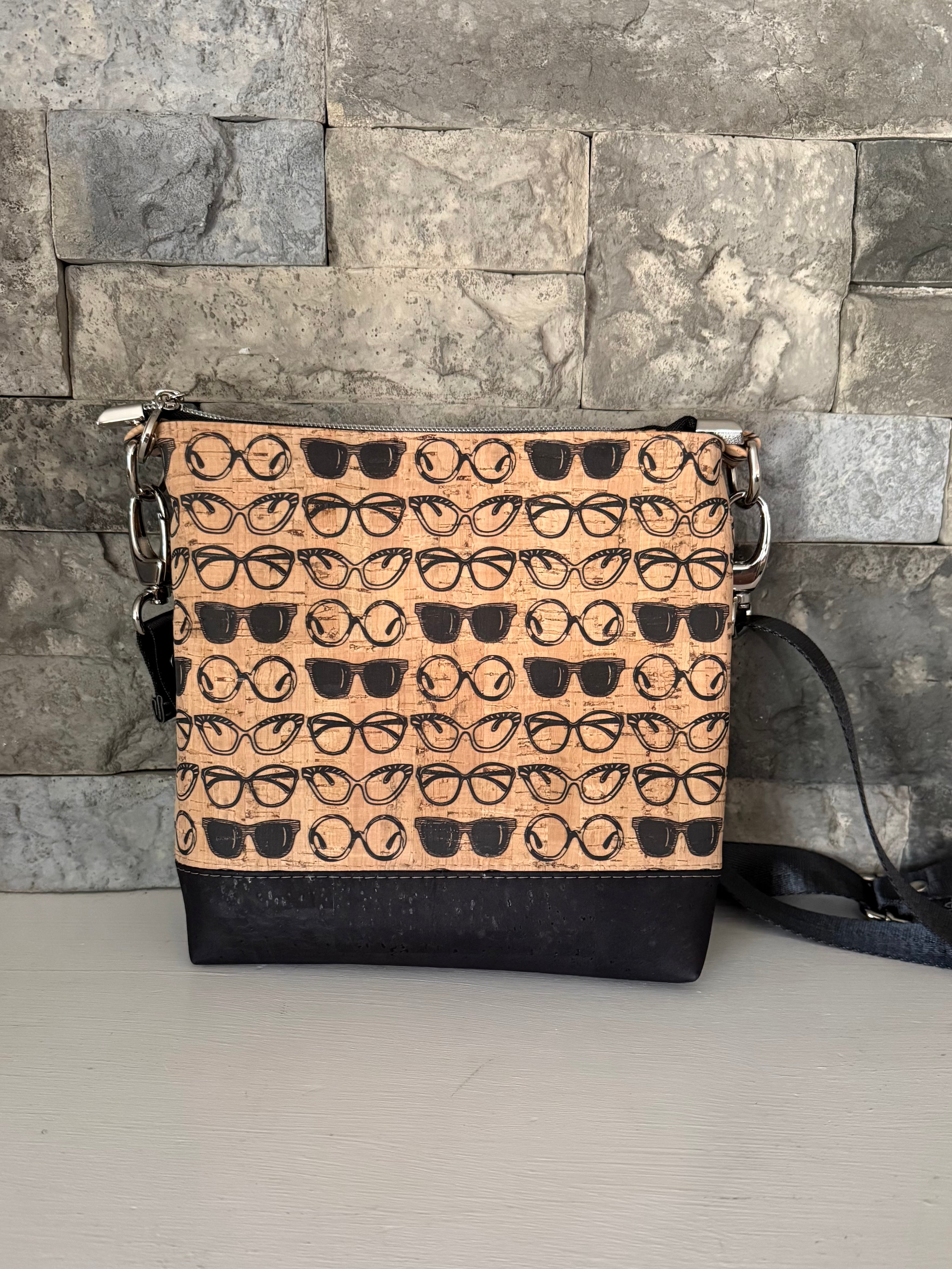 Cork Mini Box Tote Crossbody Bag