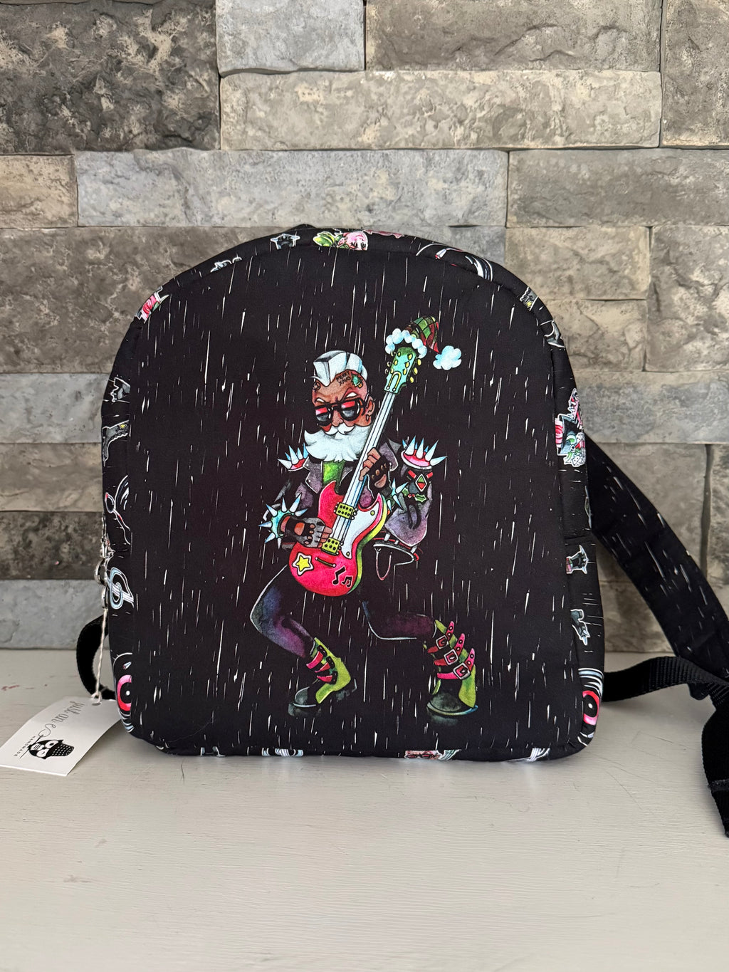 Christmas Mini Backpack Bag - Rock ‘n Roll Santa of Color