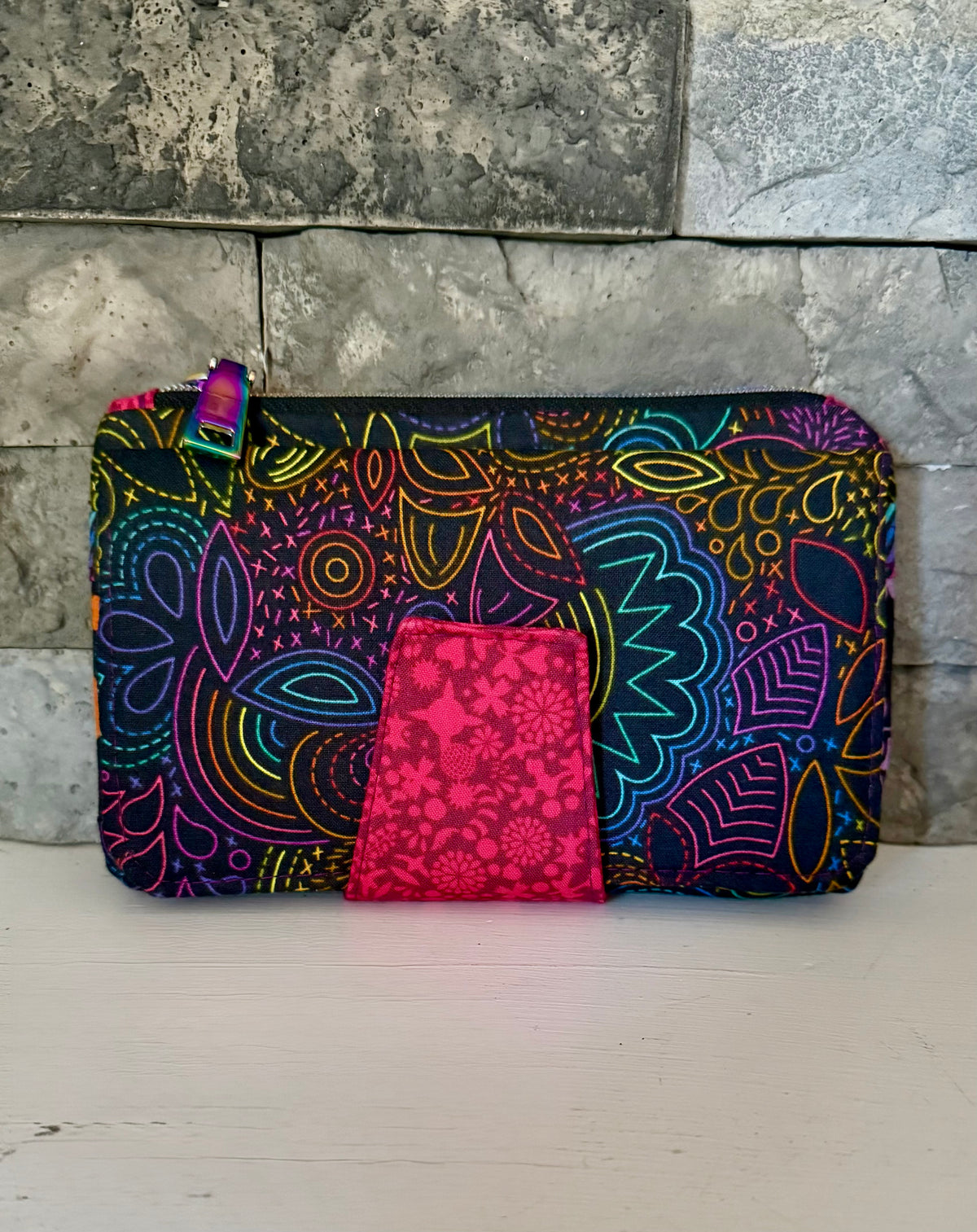 Bright Rainbow Pearl Wallet Clutch