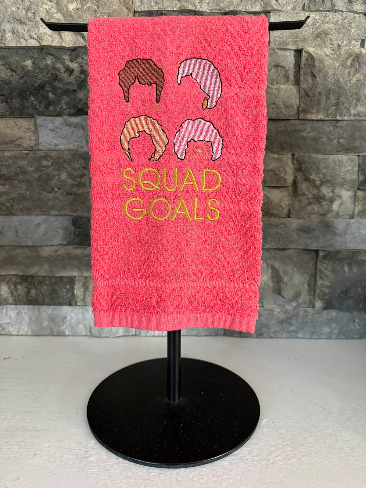 Squad Goals - Friends - Embroidered Towel