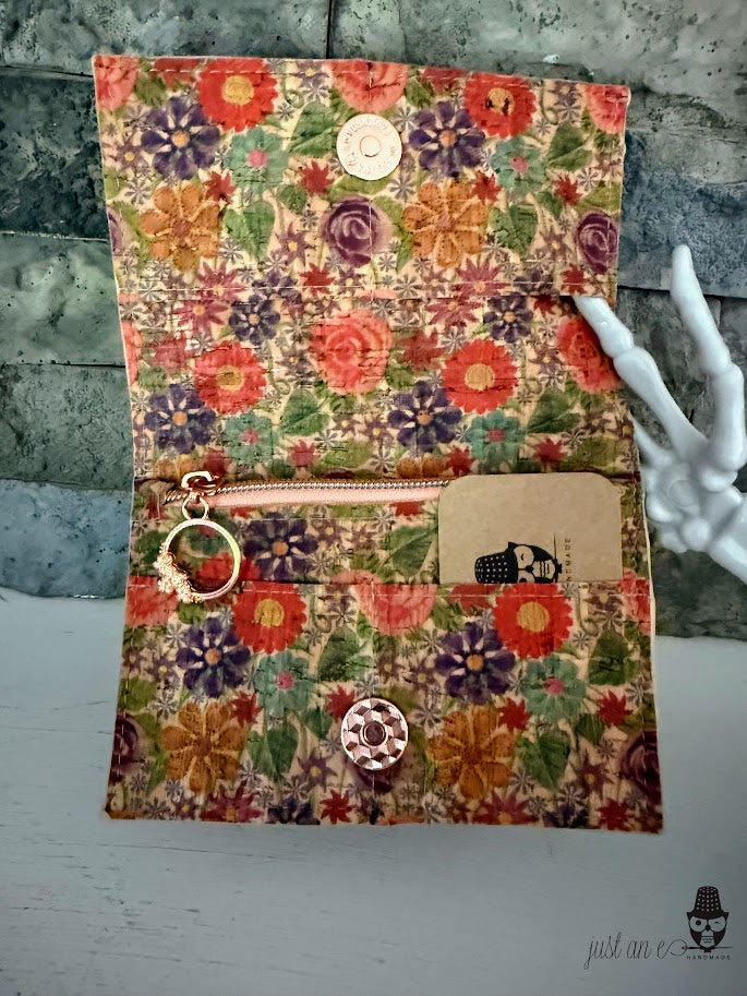 Floral Cork Discovery Wallet