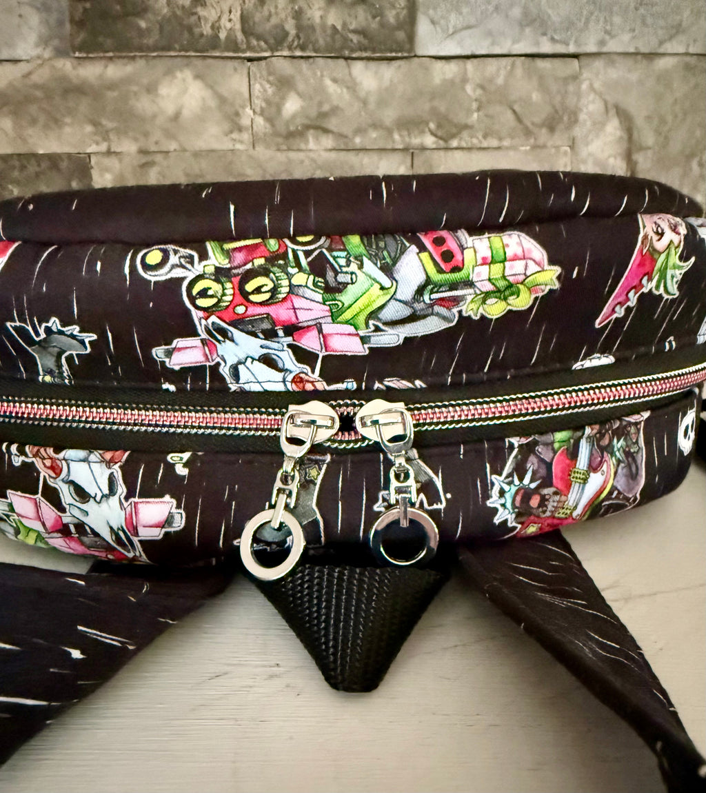 Christmas Mini Backpack Bag - Rock ‘n Roll Santa