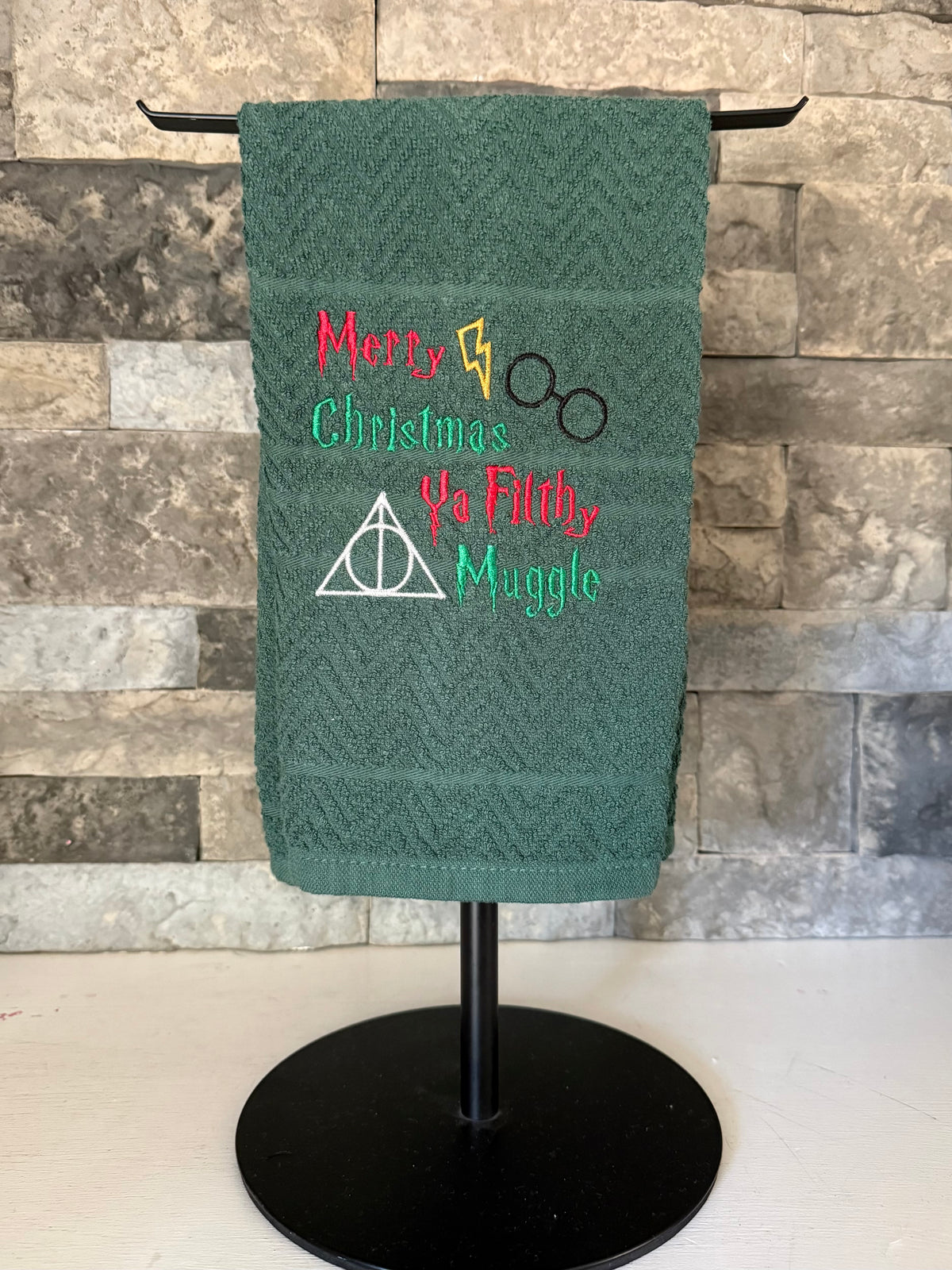 Christmas Movies Towel -  Embroidered Towel
