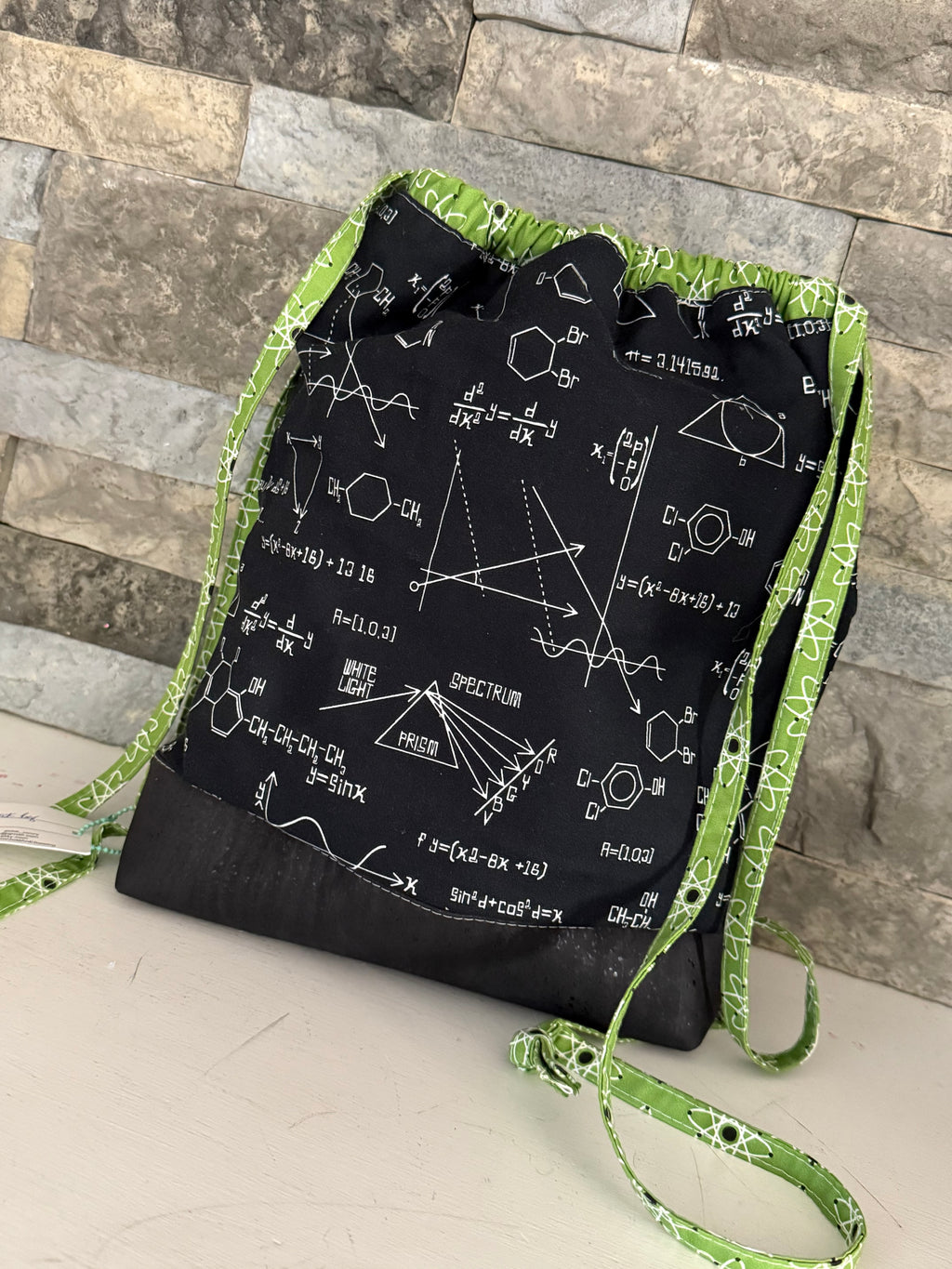 Nerdy Science Drawstring Backpack