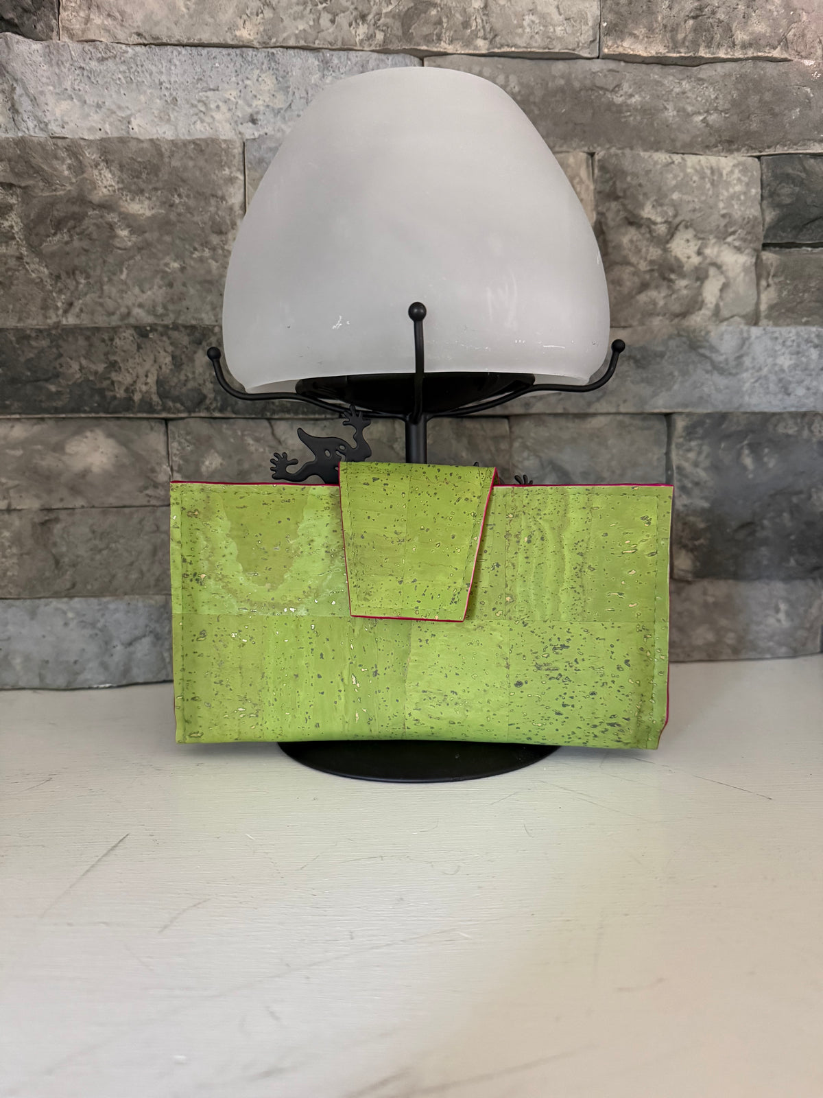 Lime Green Cork Clarity Wallet
