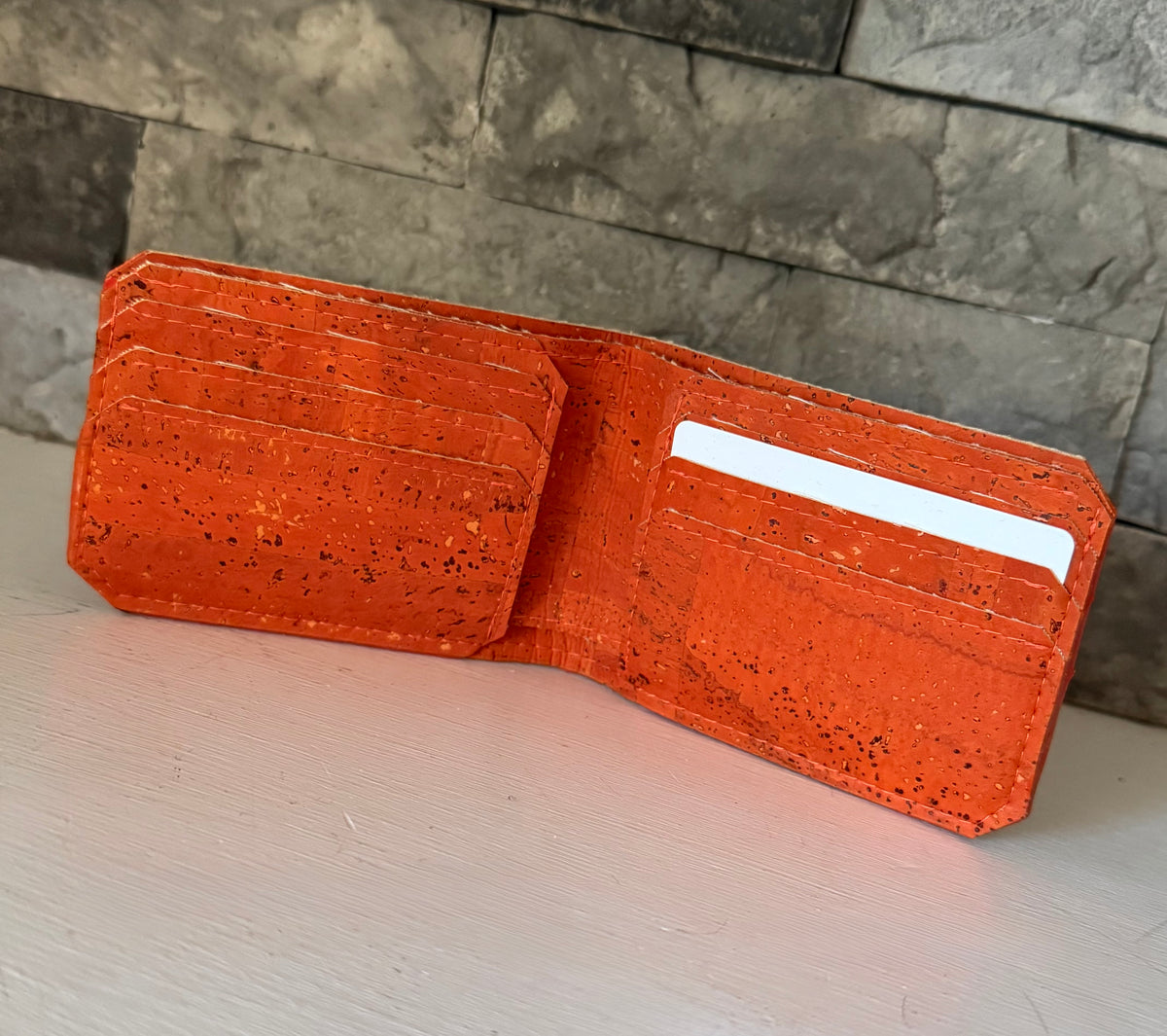 Orange Cork Bifold Wallet