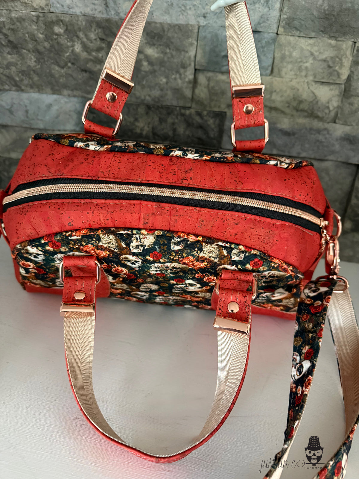 Day of the Dead Bowler-Style Hand Bag