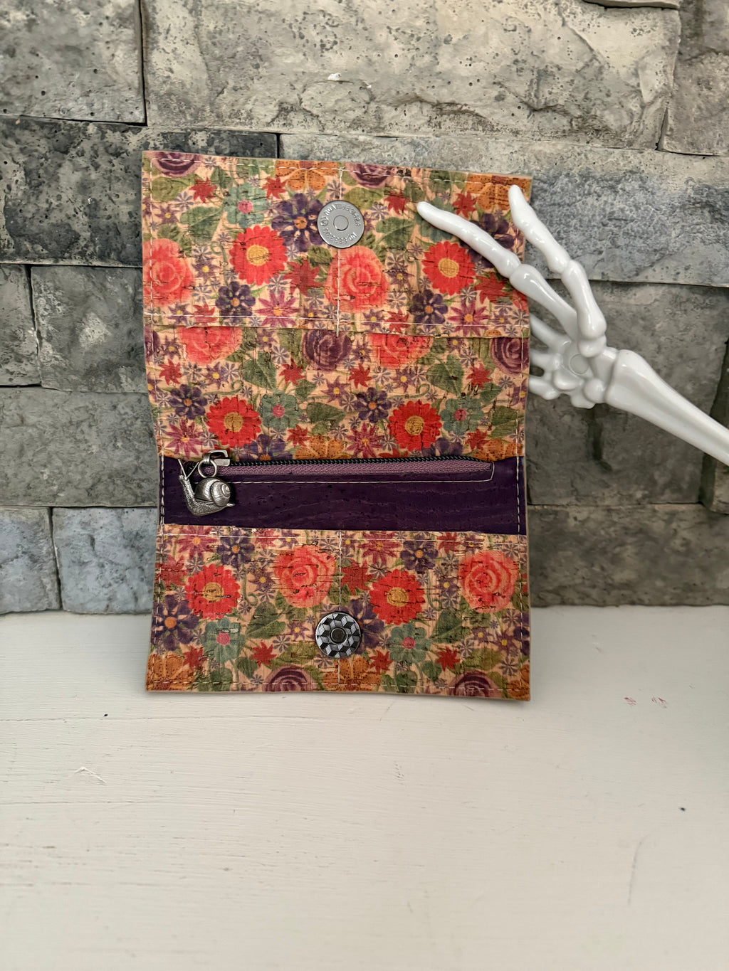 Floral Cork Discovery Wallet