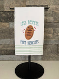 Less Regrets, More Baguettes Embroidered Towel
