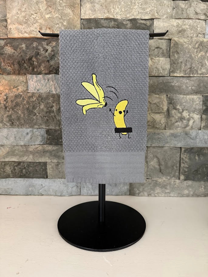 No Shame Banana Embroidered Towel