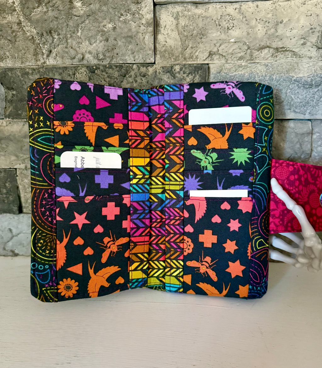 Bright Rainbow Pearl Wallet Clutch
