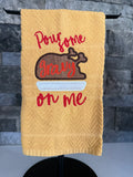Pour Some Gravy on Me Embroidered Towel - Holiday Family Towel