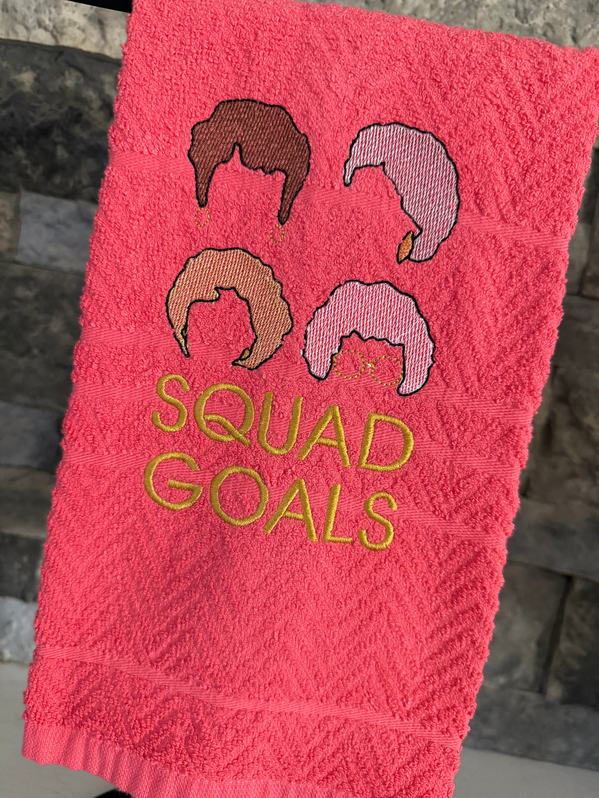 Squad Goals - Friends - Embroidered Towel