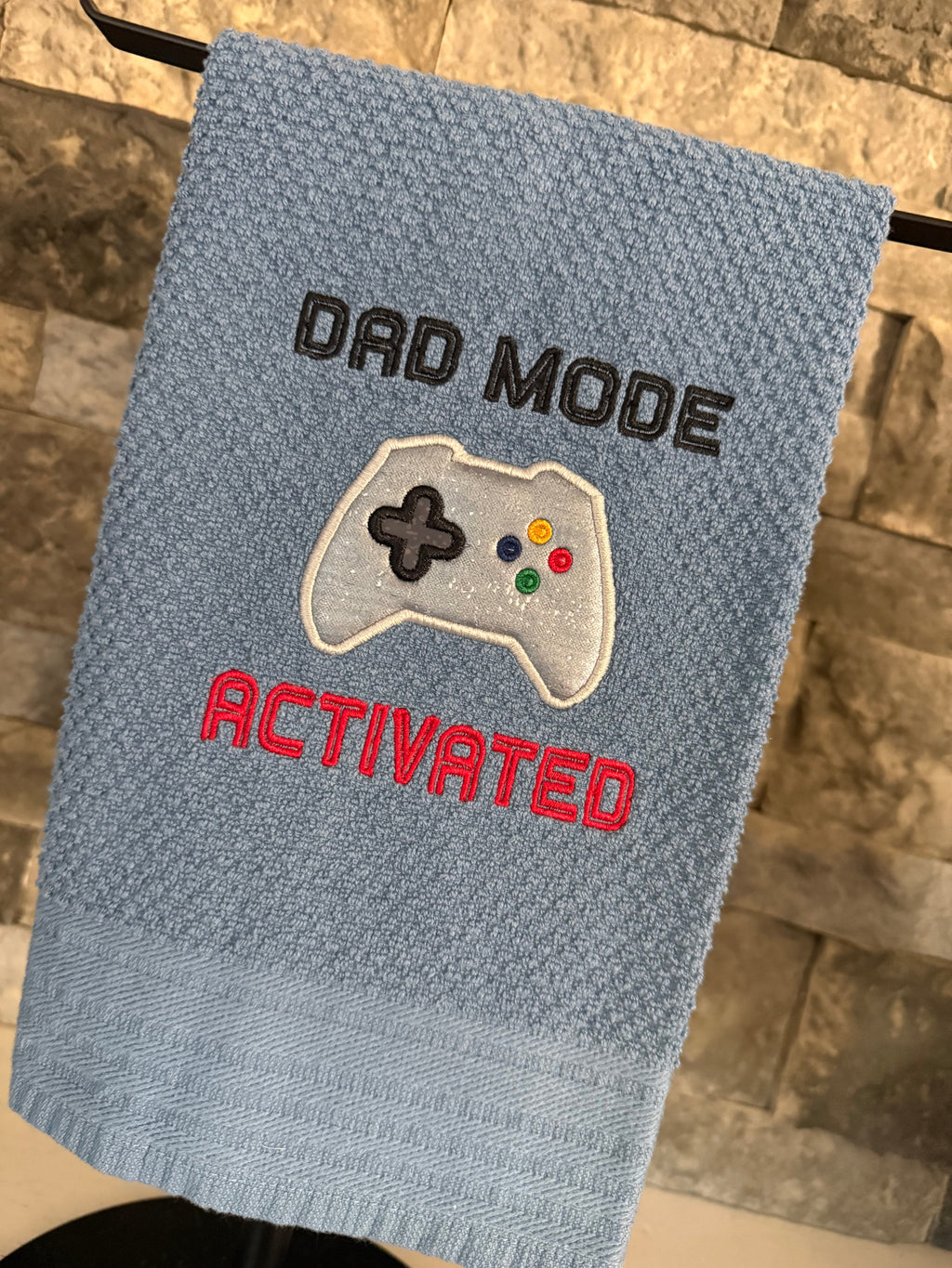 Dad Mode Activated Embroidered Towel