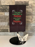 Diagnose Theories Embroidered Towel