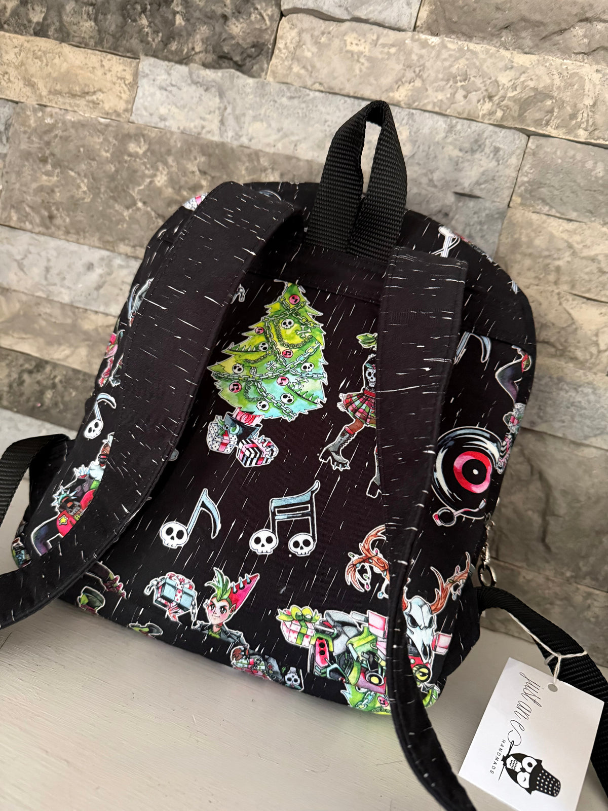 Christmas Mini Backpack Bag - Rock ‘n Roll Santa of Color