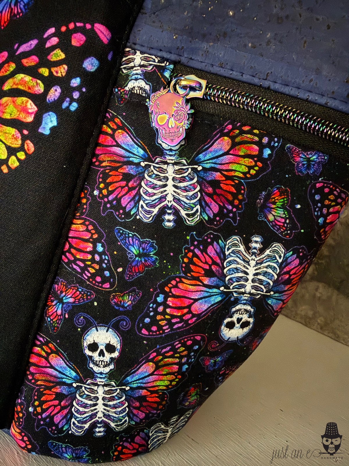 Rainbow Skeleton Butterfly Tote