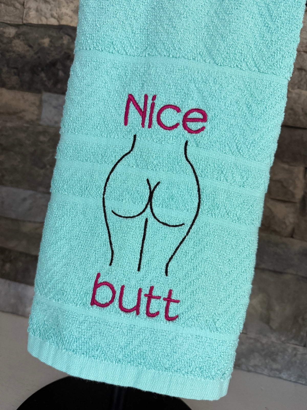 Nice Butt - Embroidered Bathroom Hand Towel