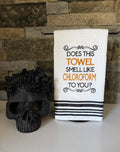 Does This Towel Smell Like Chloroform to You? Embroidered Hand Towel