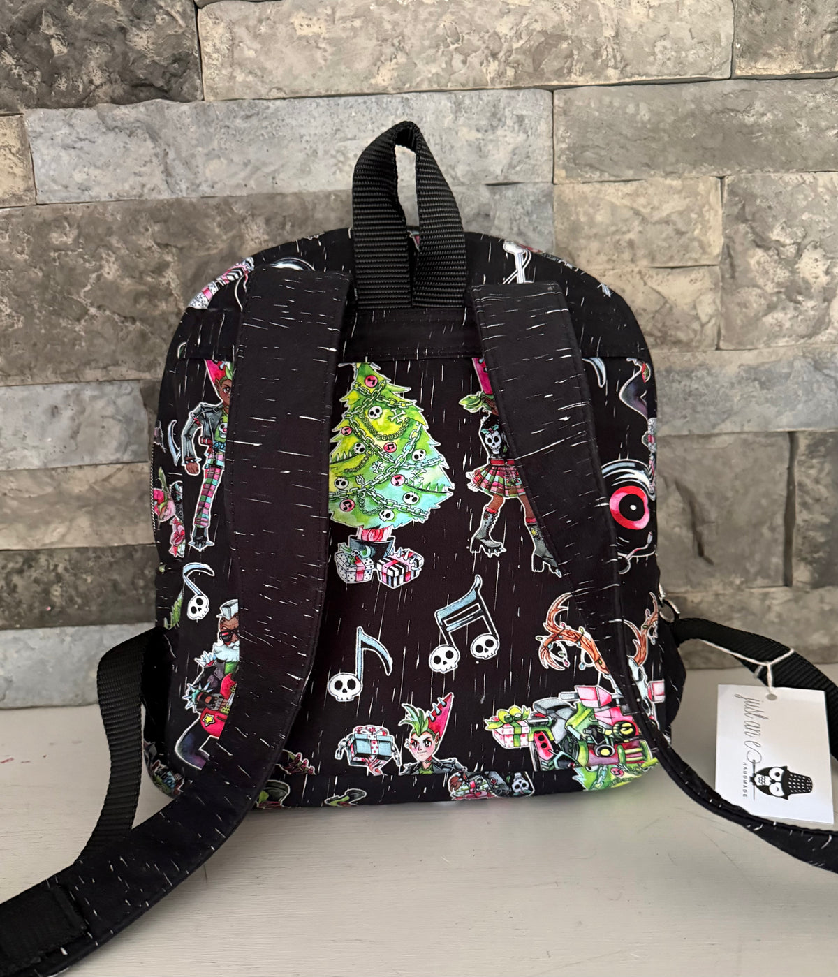Christmas Mini Backpack Bag - Rock ‘n Roll Santa of Color