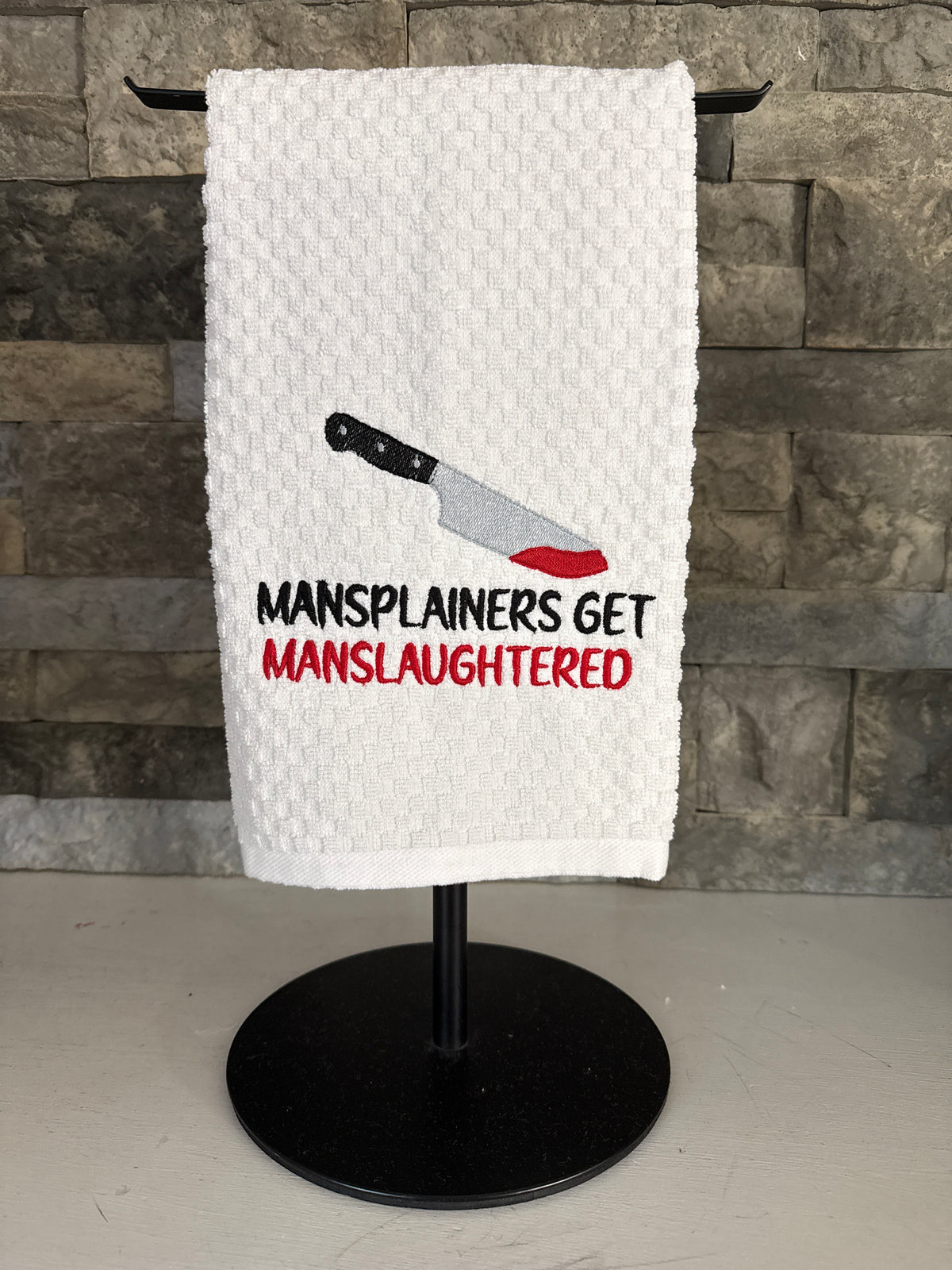 Mansplainers Embroidered Towel