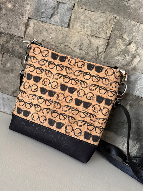 Cork Mini Box Tote Crossbody Bag