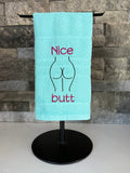 Nice Butt - Embroidered Bathroom Hand Towel