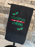 Christmas Loading Embroidered Towel