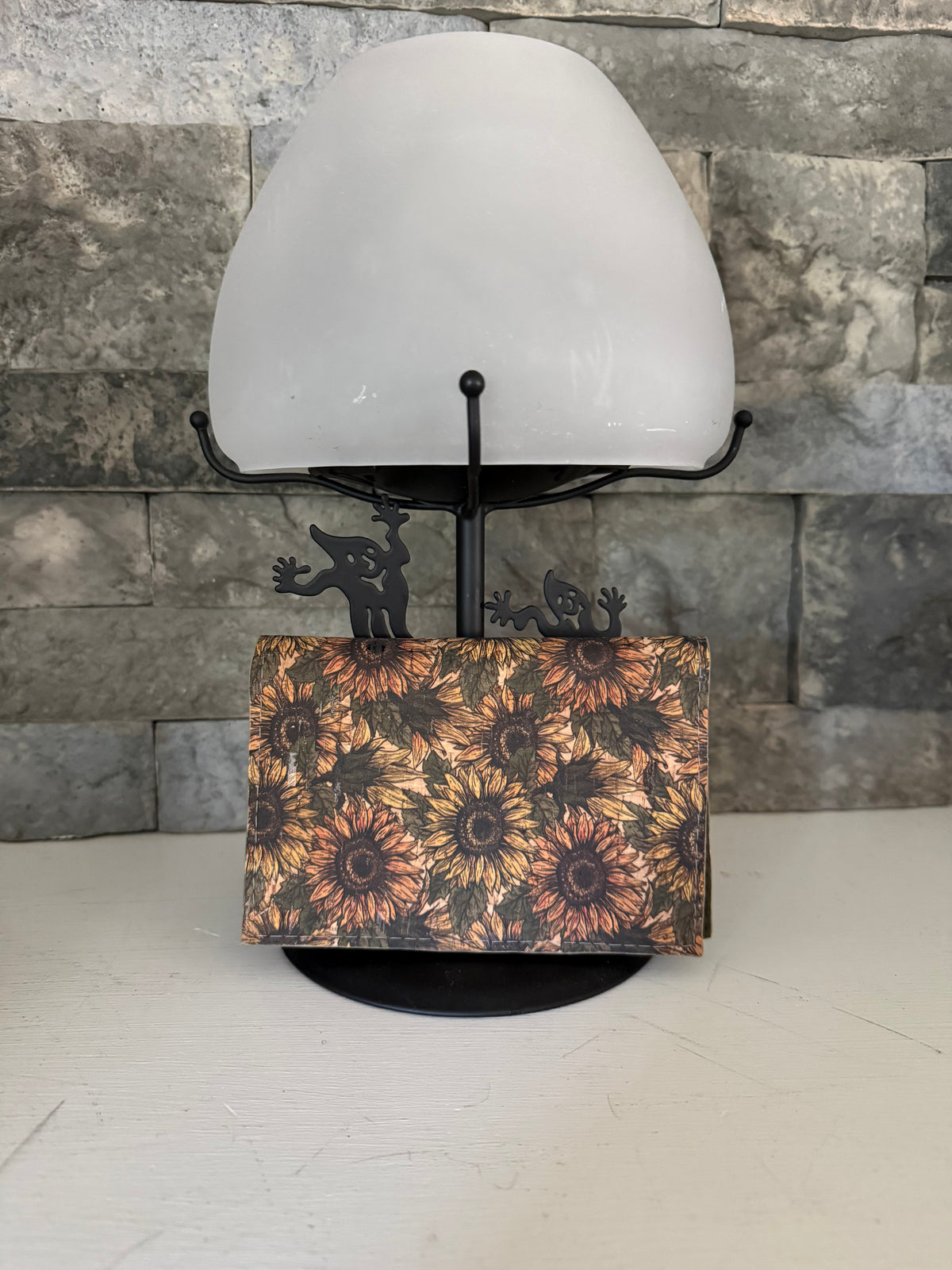 Sunflower Print Cork Discovery Wallet