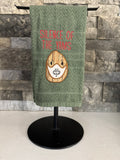 Silence of the Yams - Funny Towel - Embroidered Towel