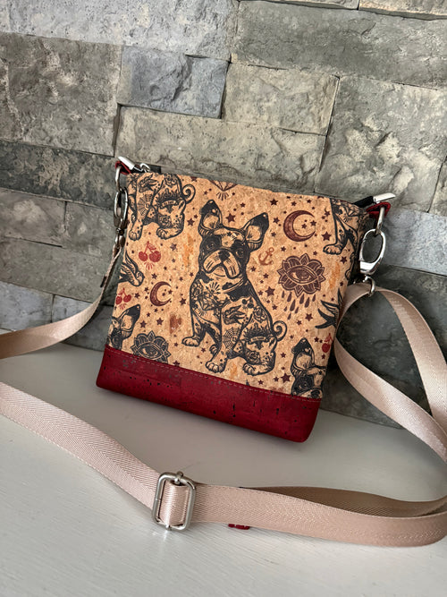 Cork Mini Box Tote Crossbody Bag