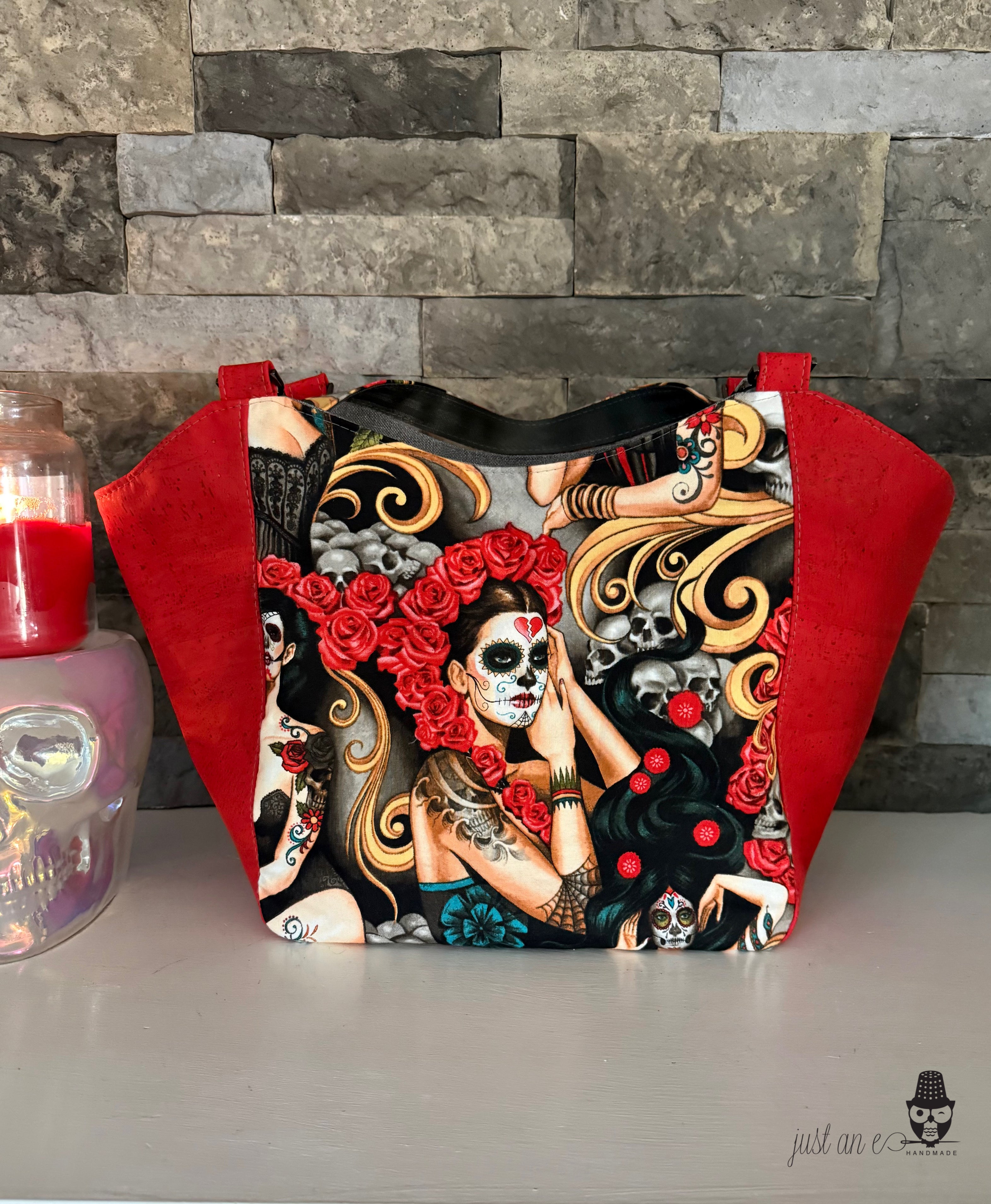 Dia de los Muertos Zip Top Tote