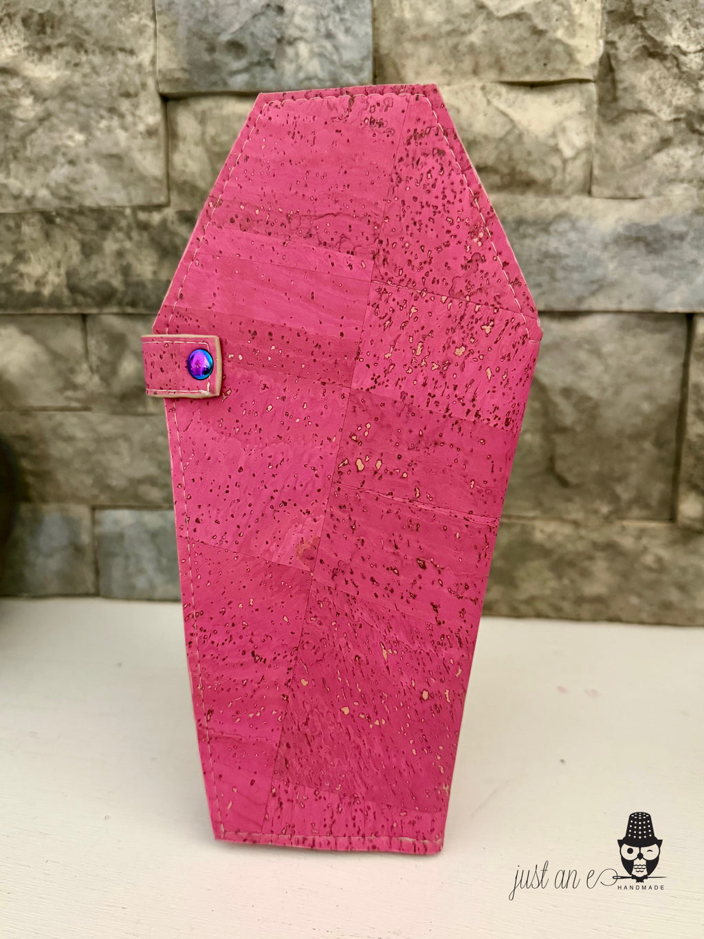 Pink Cork Coffin Wallet