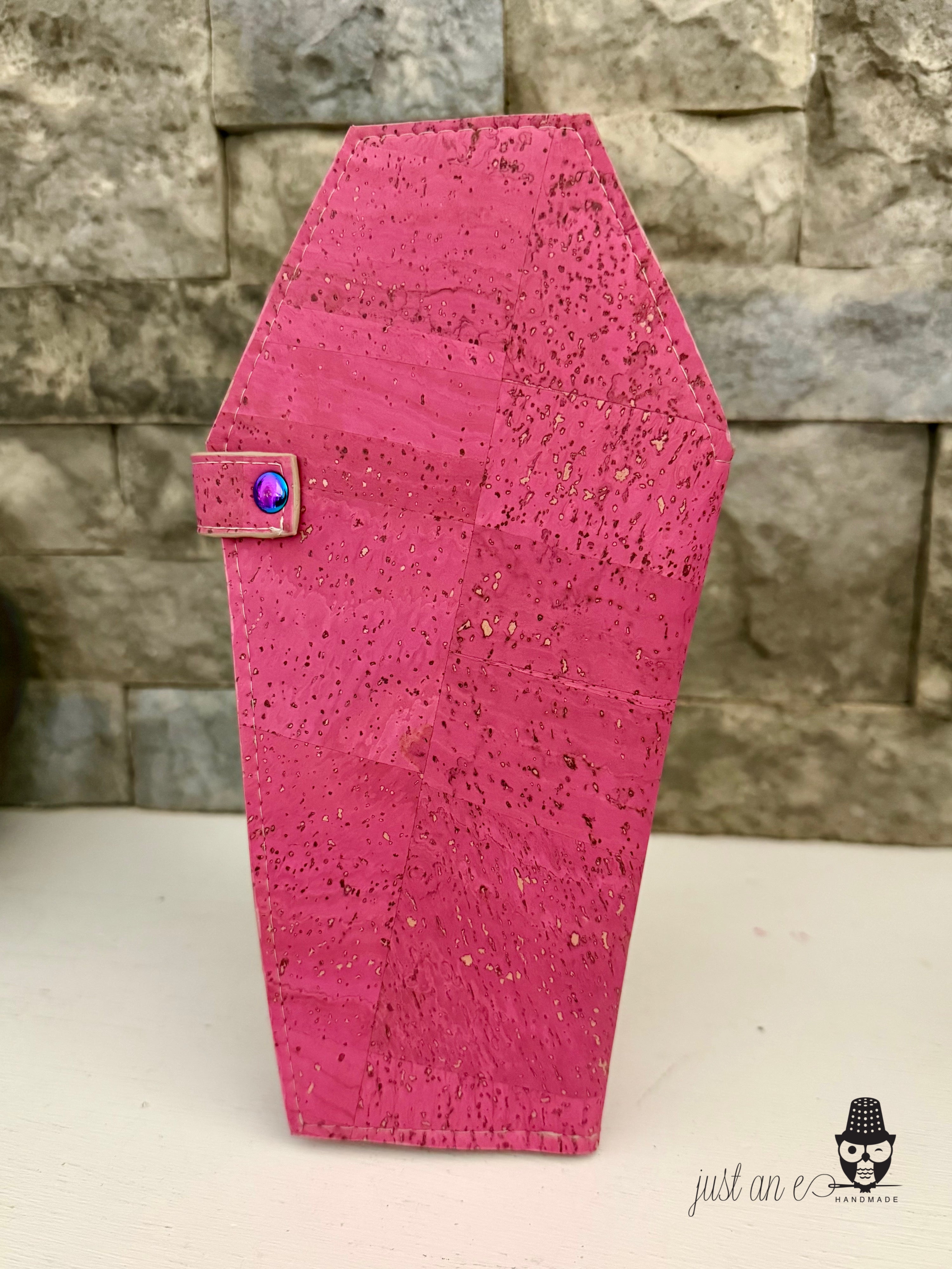 Pink Cork Coffin Wallet