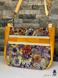 Autumn Floral Canvas and Cork Hobo Style Bag
