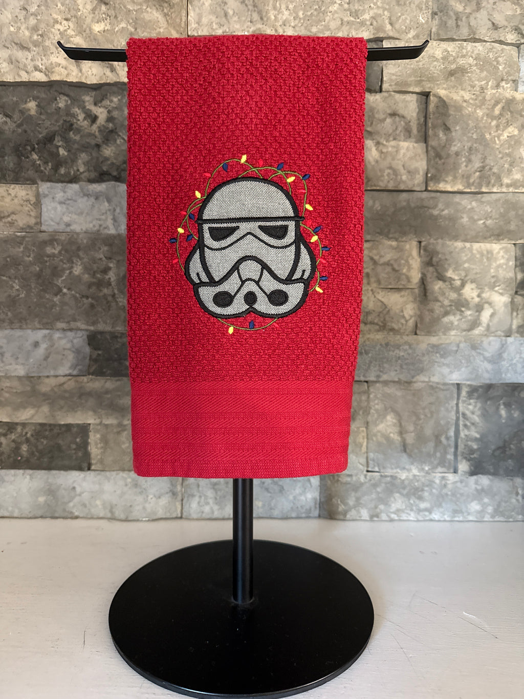 Christmas Stormtrooper Towel - Embroidered Towel