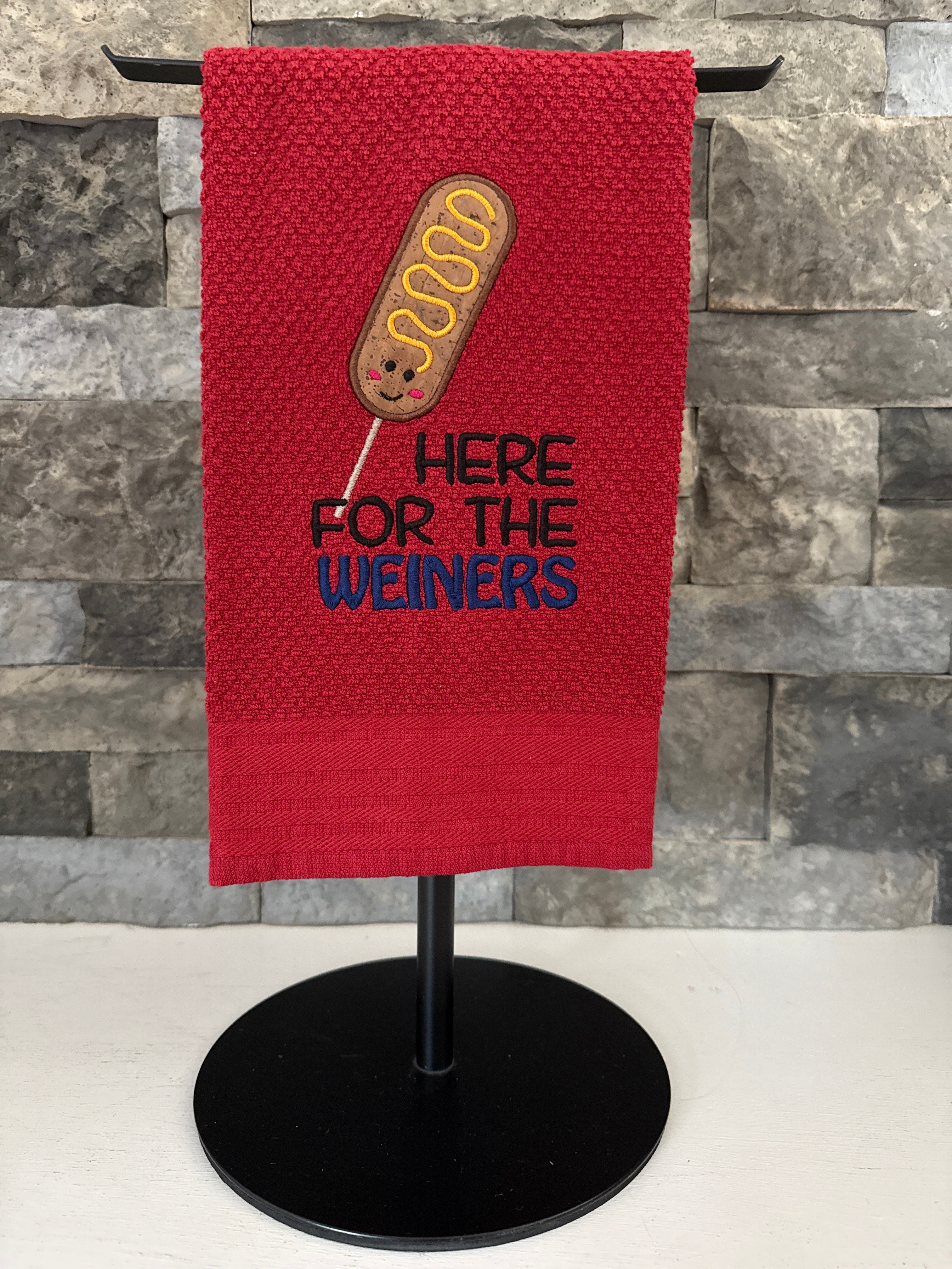 Here for the Weiners Embroidered Towel