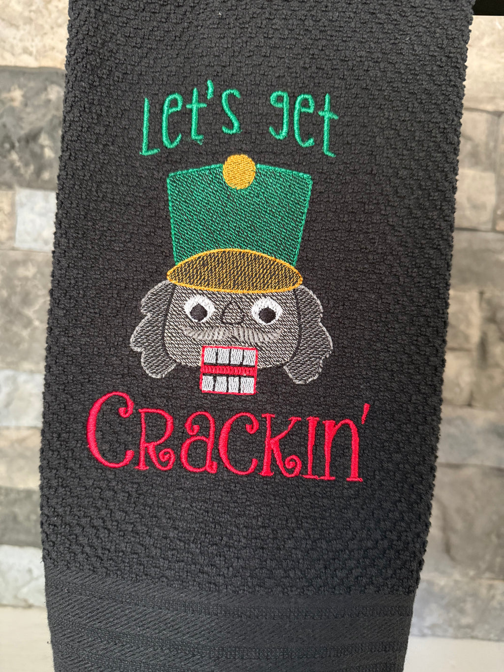 Let's Get Crackin' Nutcracker Embroidered Towel