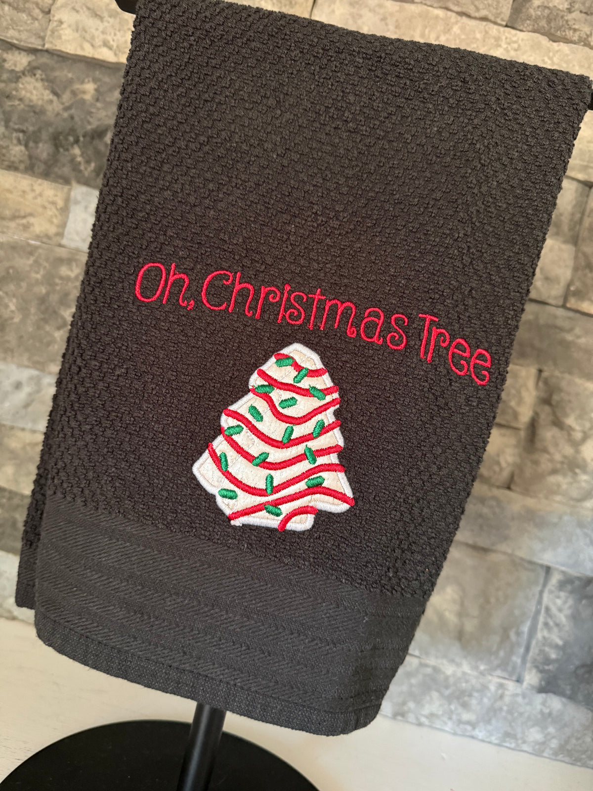 Oh, Christmas Tree Towel - Tree Snack Cake Embroidered Towel