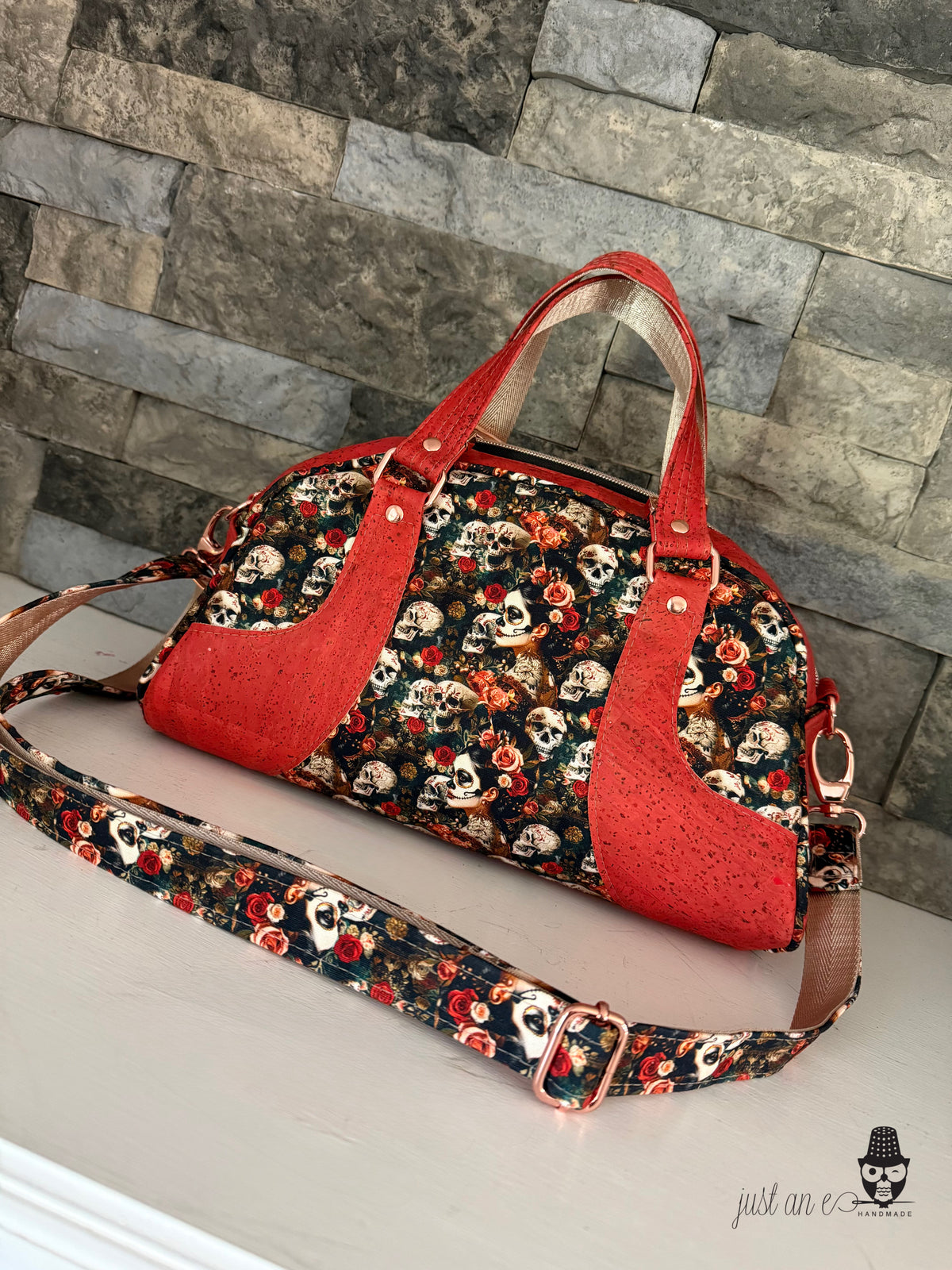 Day of the Dead Bowler-Style Hand Bag