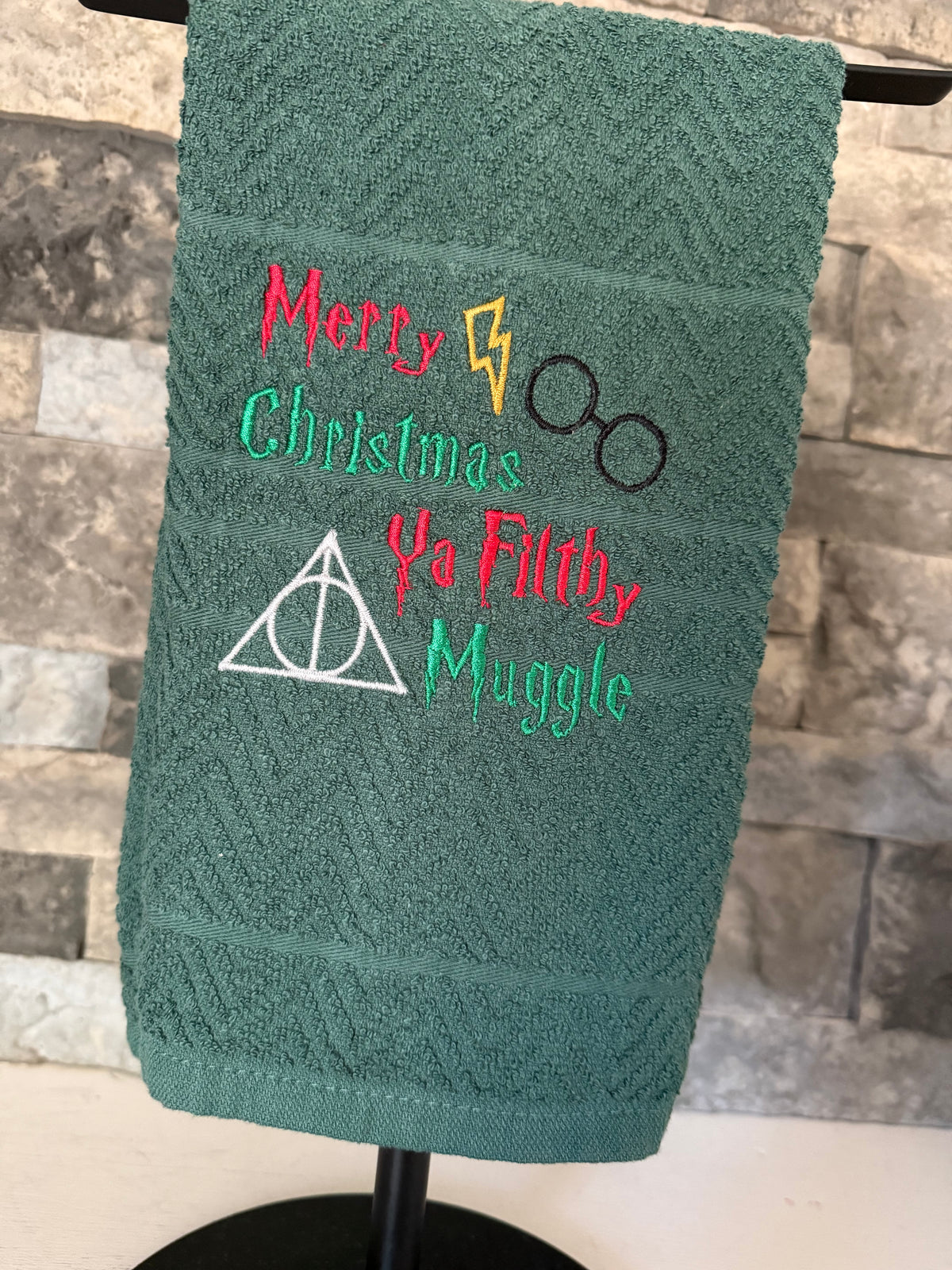 Christmas Movies Towel -  Embroidered Towel
