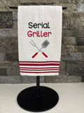 Serial Griller embroidered hand towel
