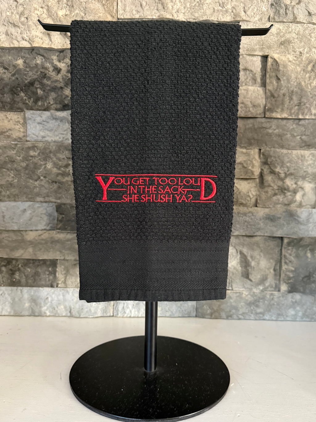 She Shush Ya? - Stranger Things Inspired Towel - Embroidered Towel
