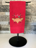 Reindeer Embroidered Towel