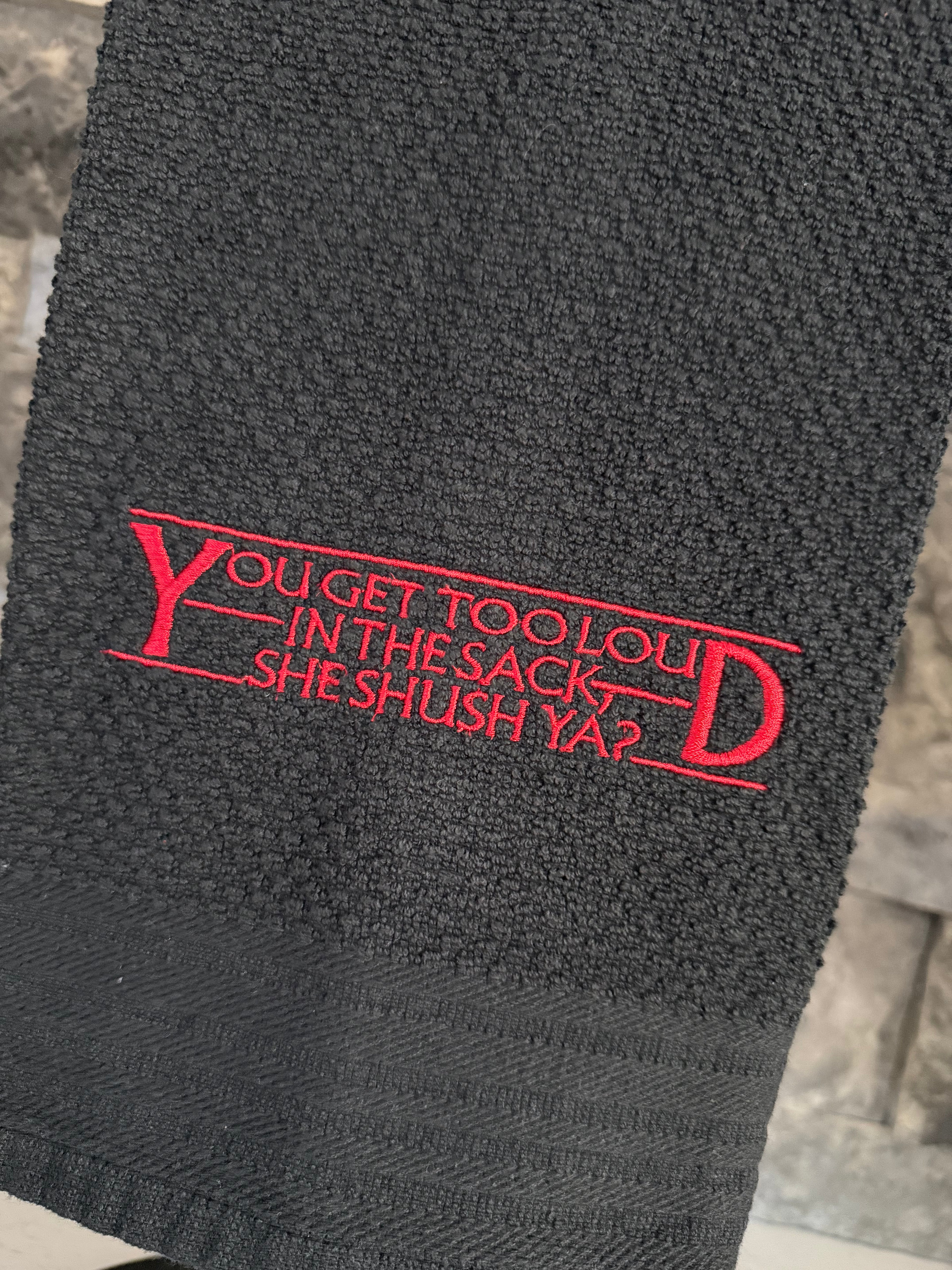 She Shush Ya? - Stranger Things Inspired Towel - Embroidered Towel
