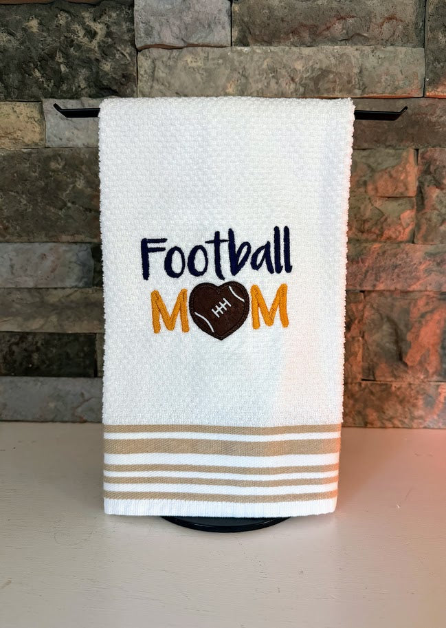 Football Mom - Embroidered Towel
