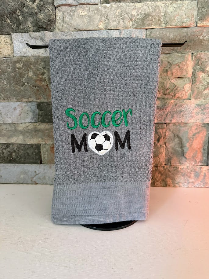 Soccer Mom - Embroidered Towel