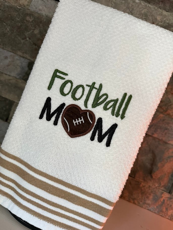 Football Mom - Embroidered Towel