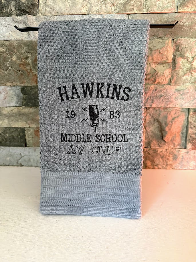 Hawkins Middle School AV Club - Stranger Things-Inspired Towel - Embroidered Towel